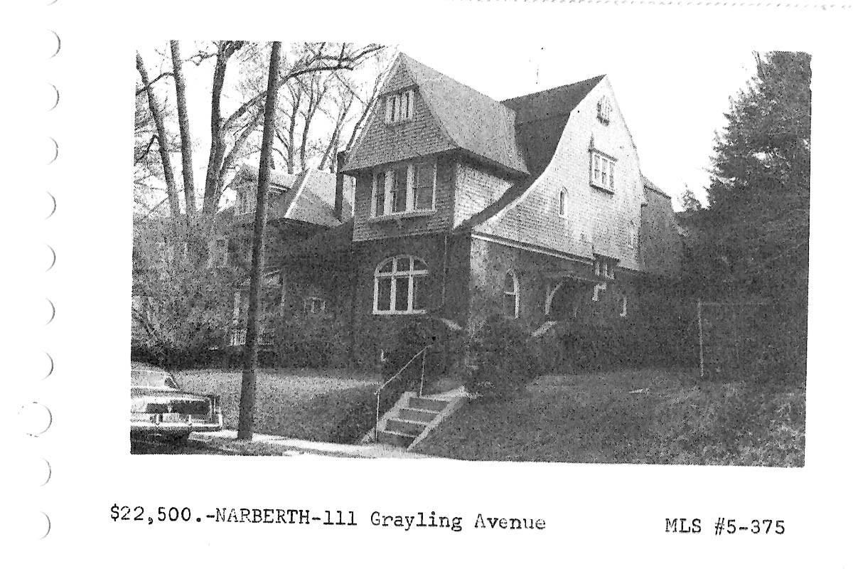 111 Grayling Avenue real estate listing, 1966