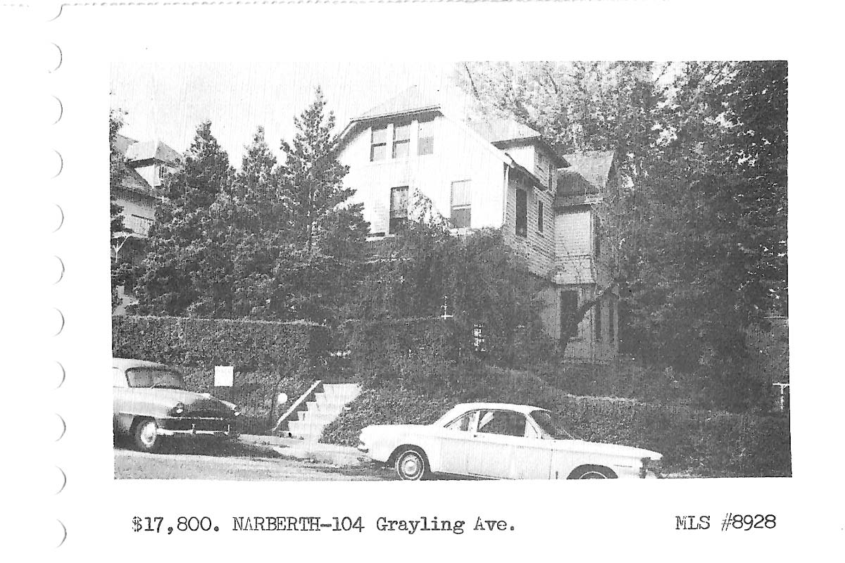 104 Grayling Avenue real estate listing, 1962