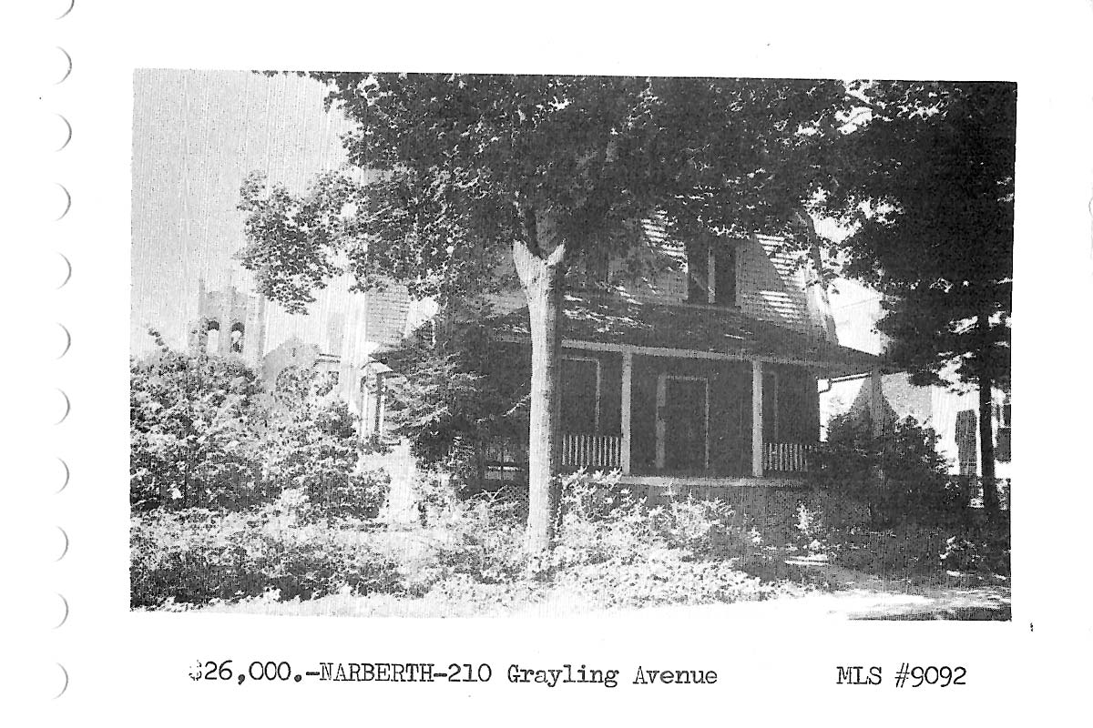 210 Grayling Avenue real estate listing, 1962