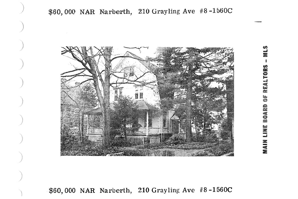 210 Grayling Avenue real estate listing, 1978
