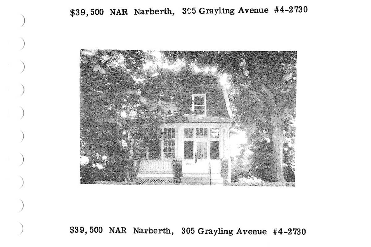 305 Grayling Avenue real estate listing, 1974