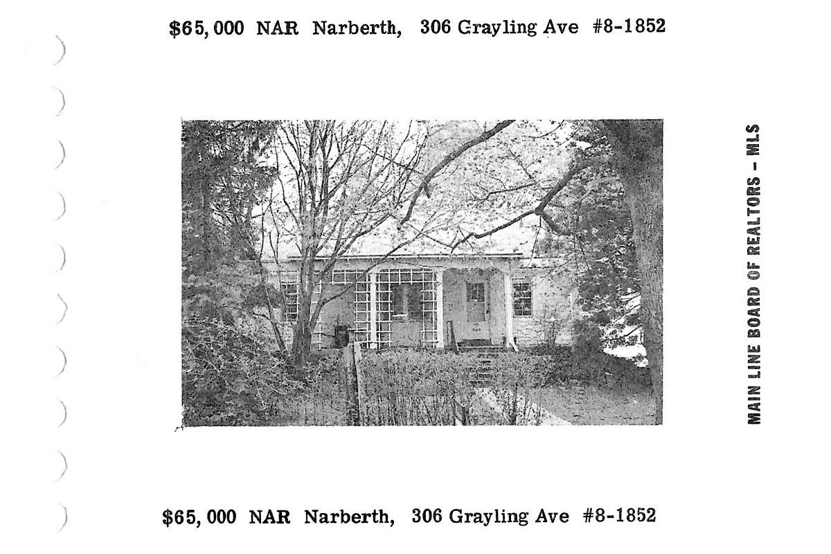 306 Grayling Avenue real estate listing, 1978