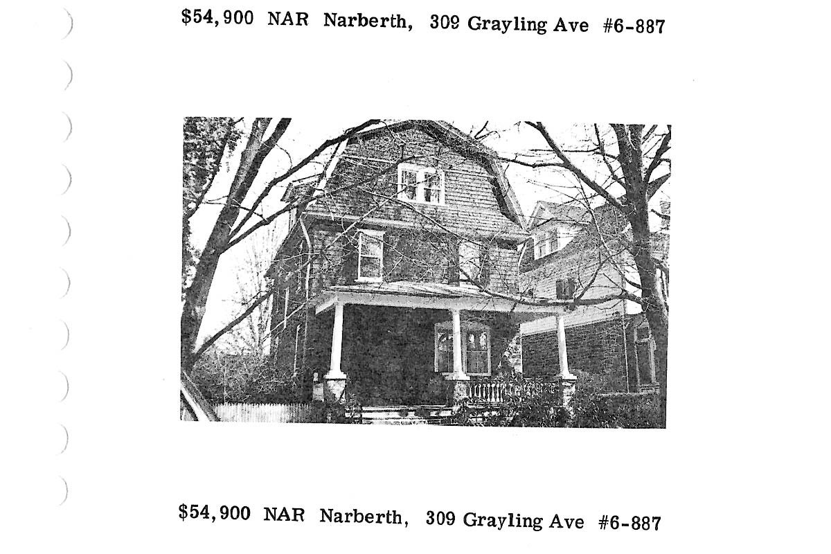 309 Grayling Avenue real estate listing, 1976