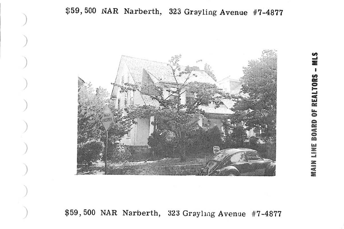 323 Grayling Avenue real estate listing, 1977
