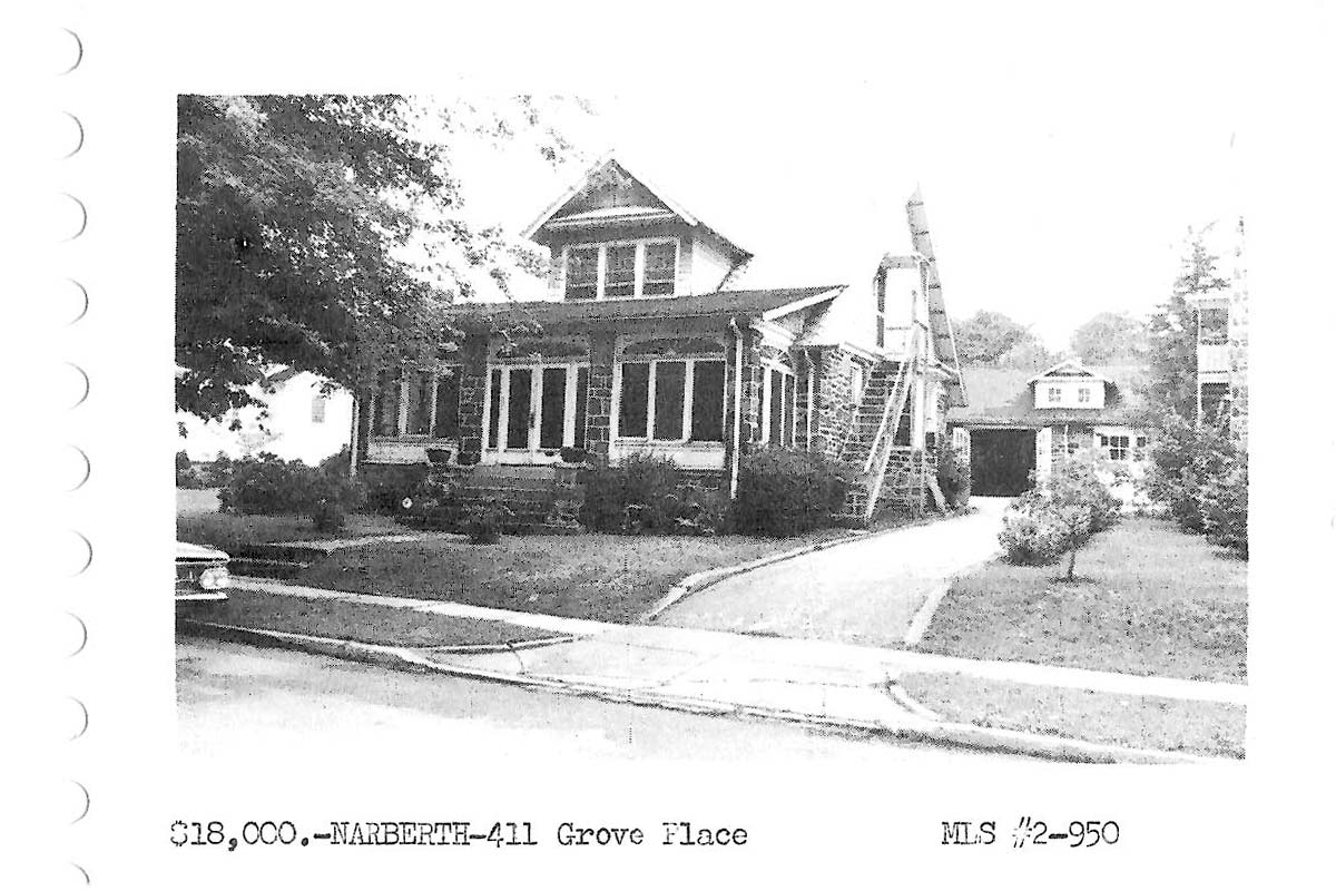 411 Grove Place real estate listing, 1962