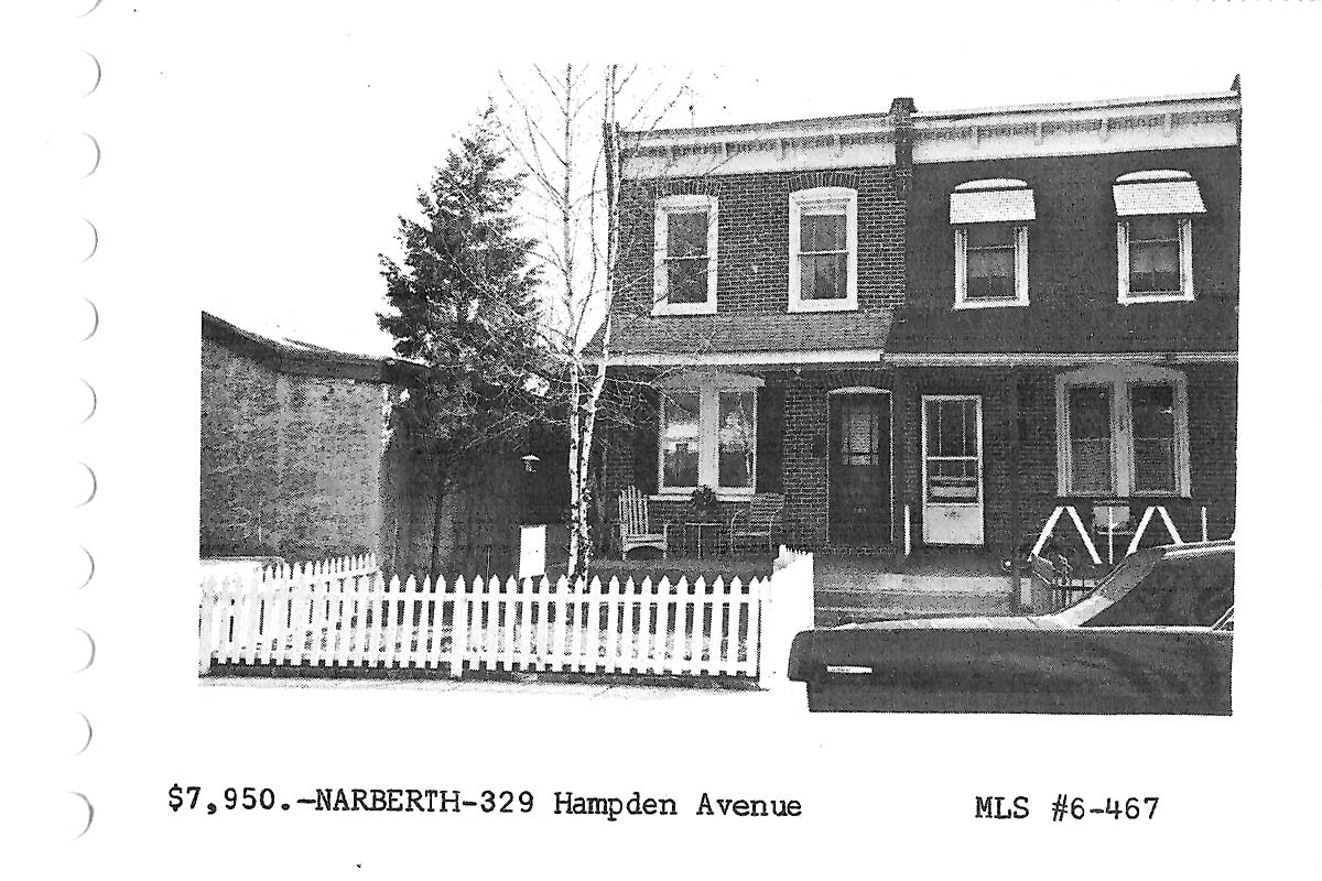329 Hampden Avenue real estate listing, 1966