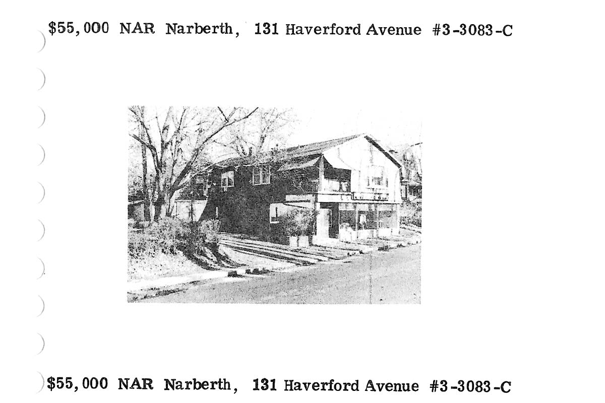 131 Haverford Avenue real estate listing, 1973