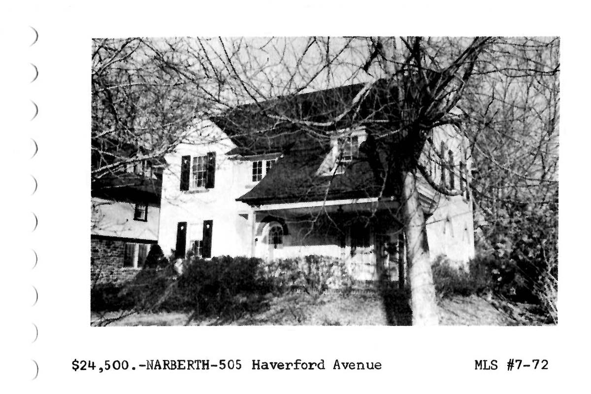 505 Haverford Avenue real estate listing, 1967