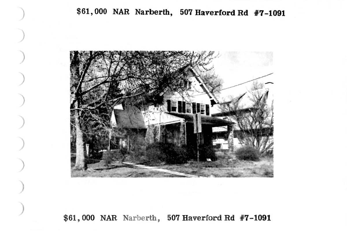 507 Haverford Avenue real estate listing, 1977