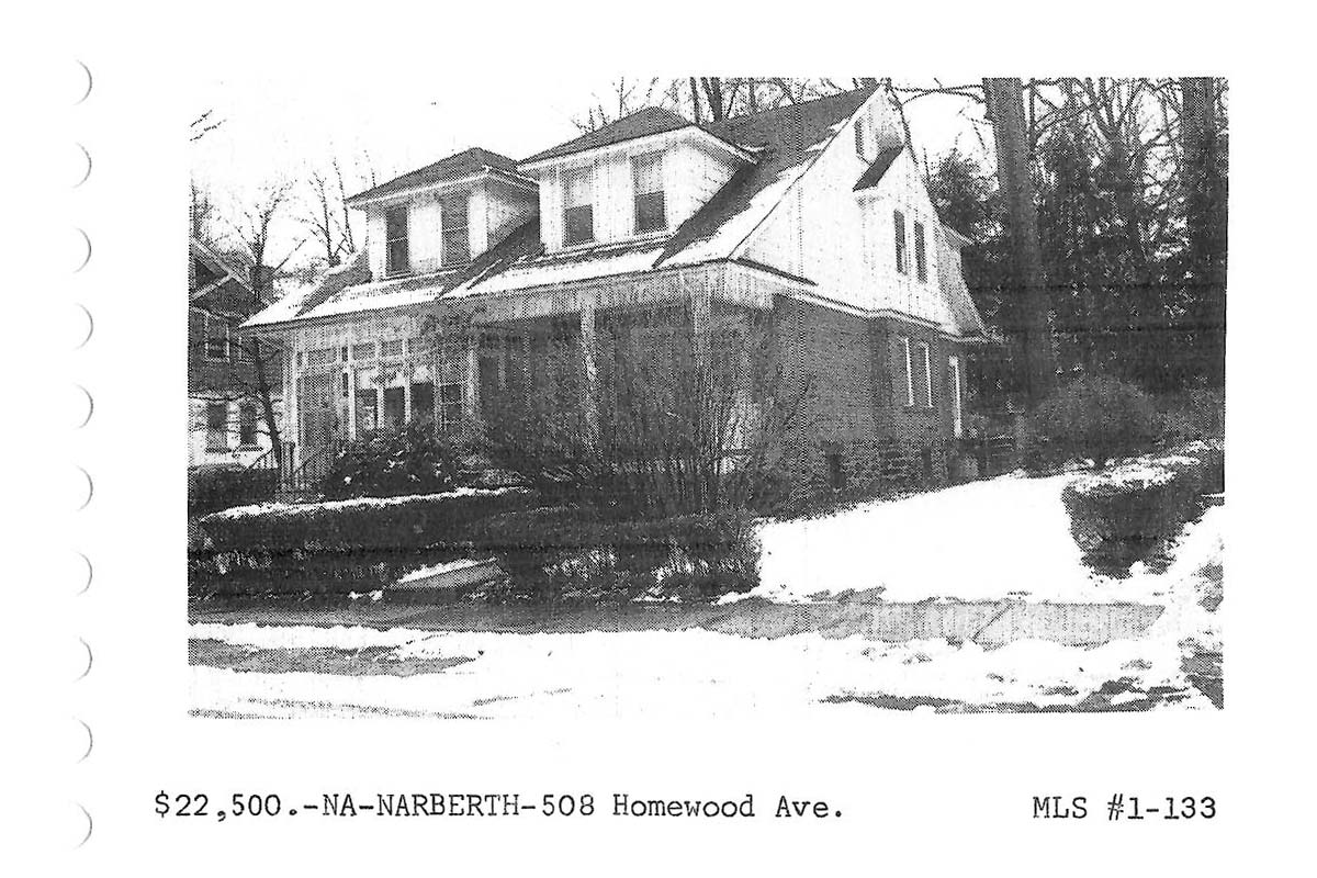 508 Homewood Avenue real estate listing, 1971