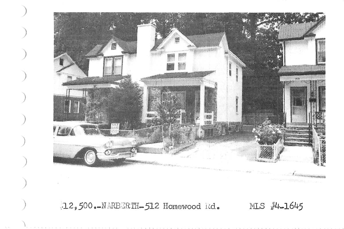 512 Homewood Avenue real estate listing, 1964