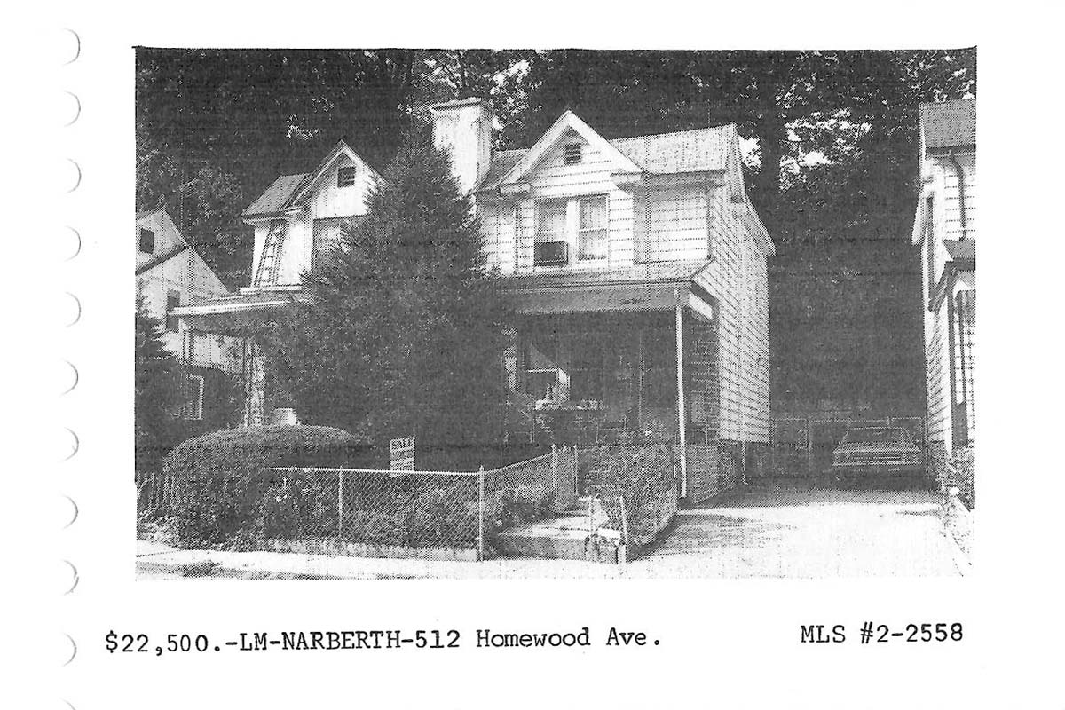 512 Homewood Avenue real estate listing, 1972