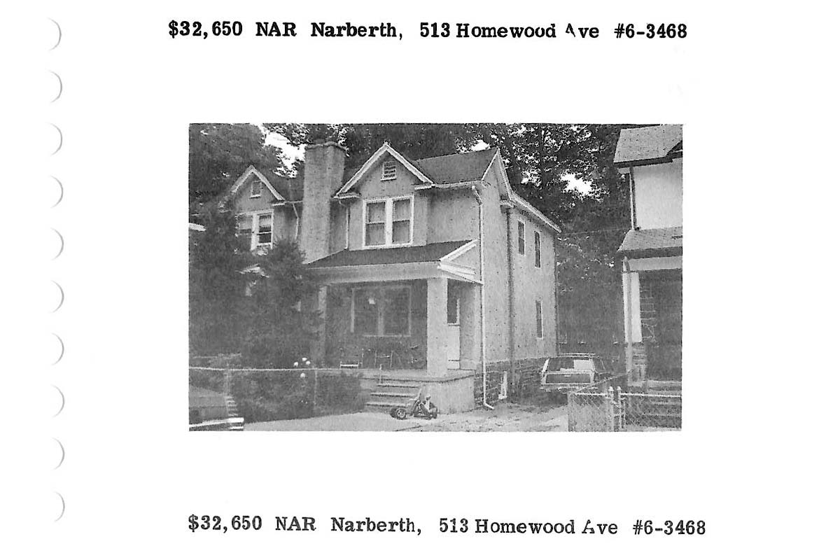 513 Homewood Avenue real estate listing, 1976
