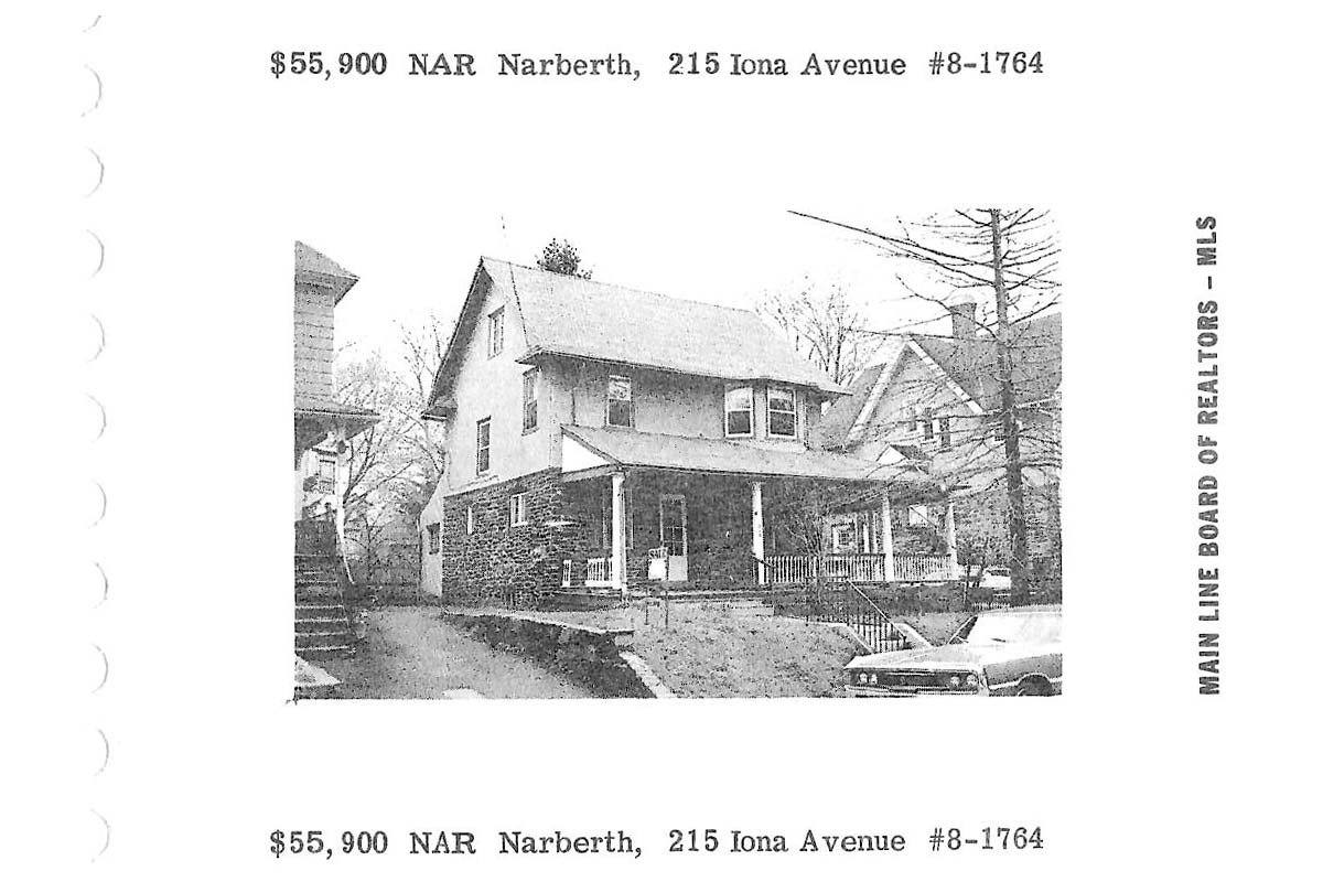 215 Iona Avenue real estate listing, 1978