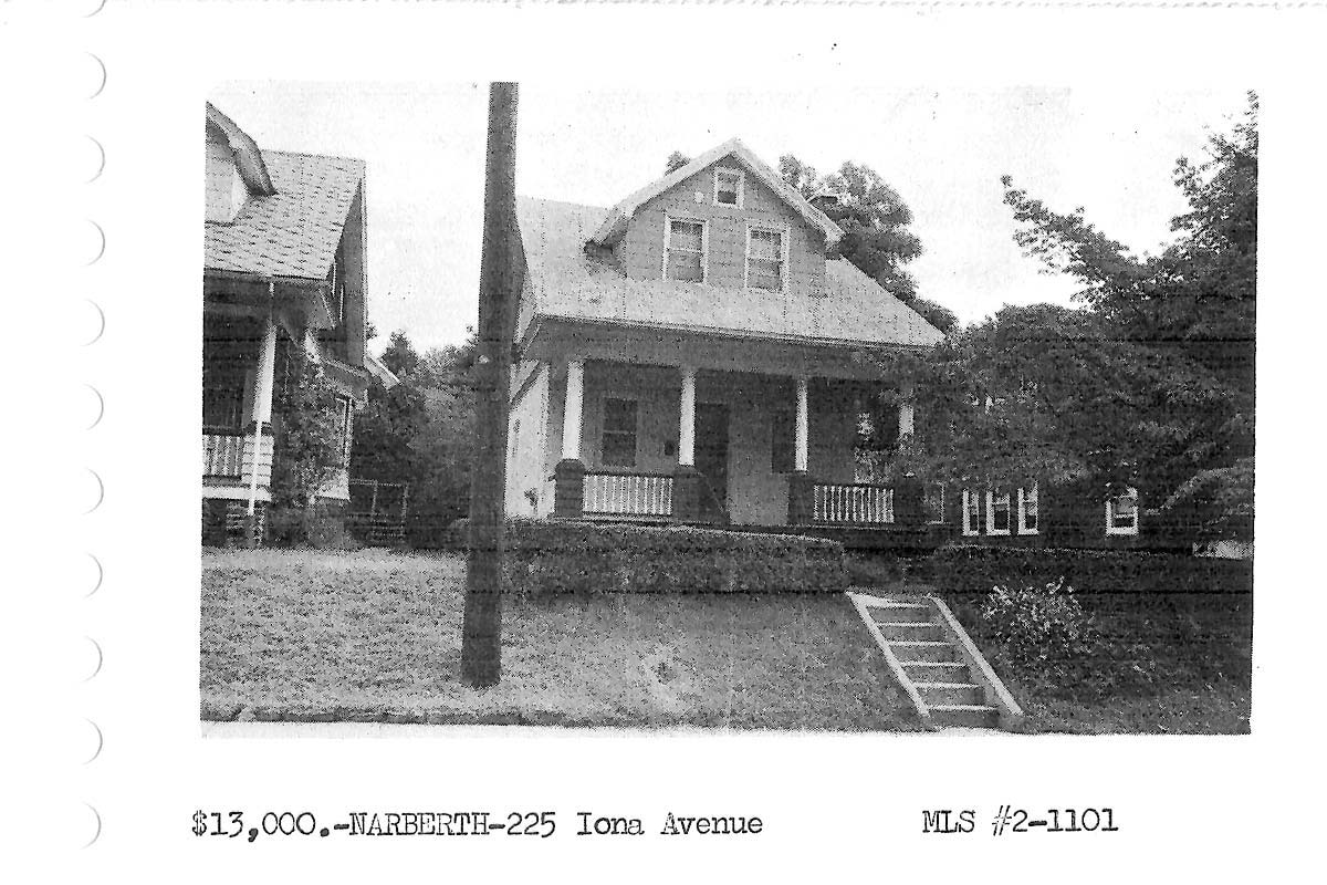 225 Iona Avenue real estate listing, 1962