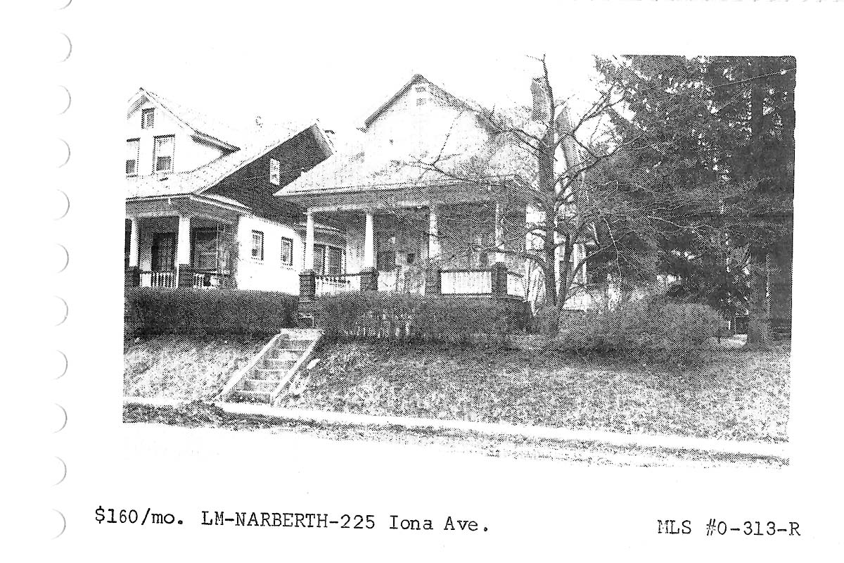 225 Iona Avenue real estate listing, 1970