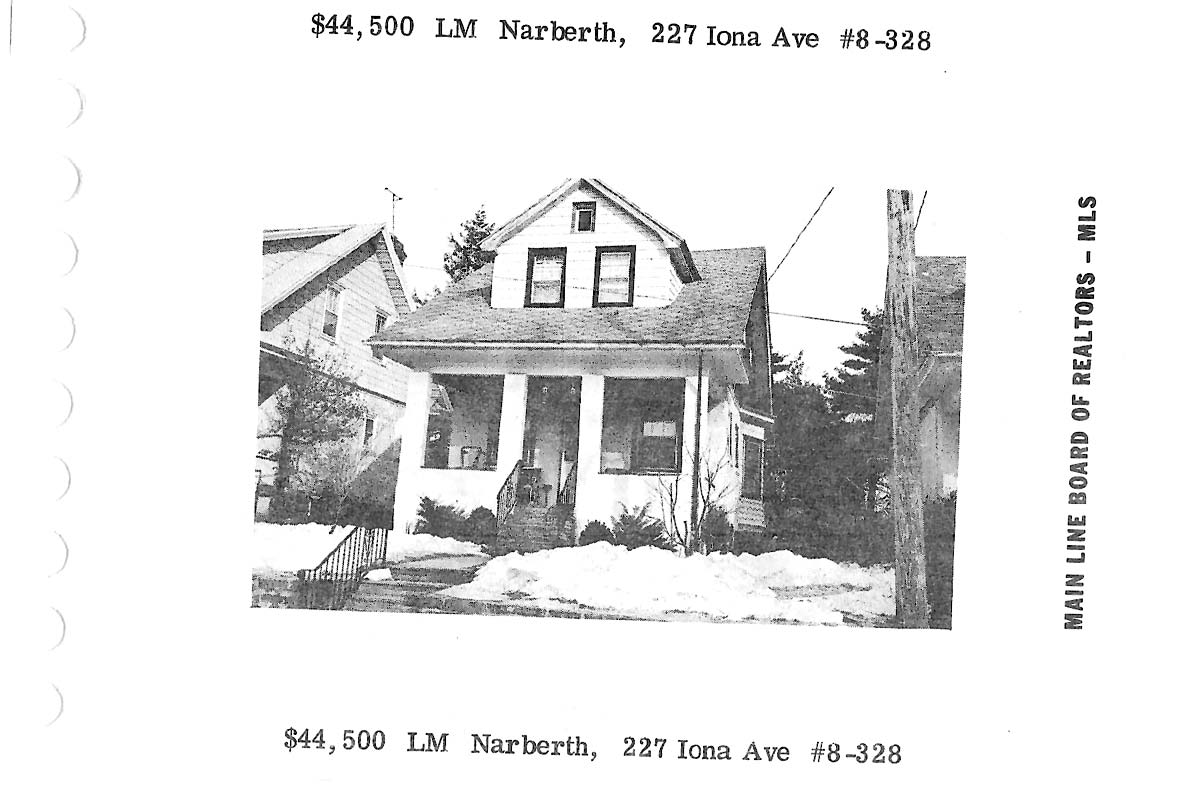227 Iona Avenue real estate listing, 1978