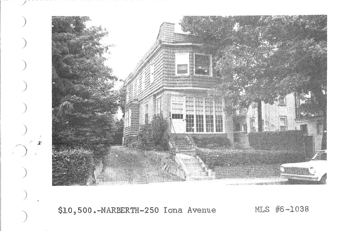 250 Iona Avenue real estate listing, 1966