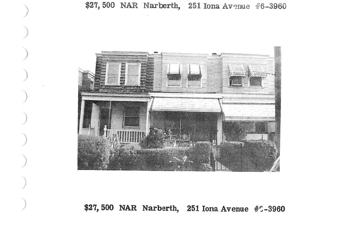 251 Iona Avenue real estate listing, 1976