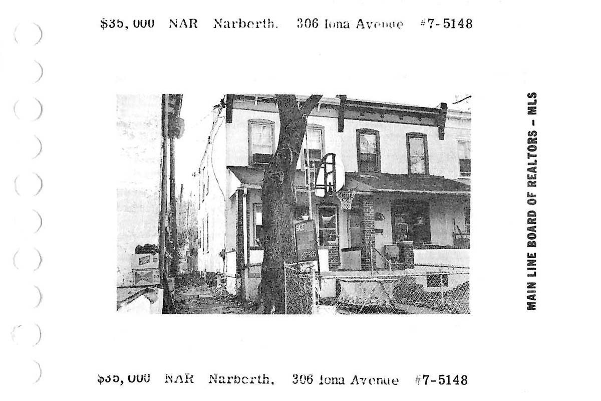 306 Iona Avenue real estate listing, 1977