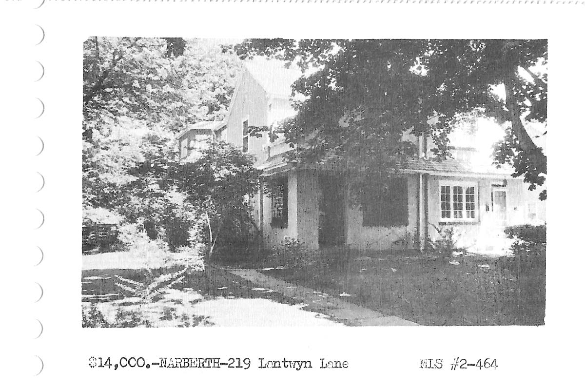 219 Lantwyn Lane real estate listing, 1962