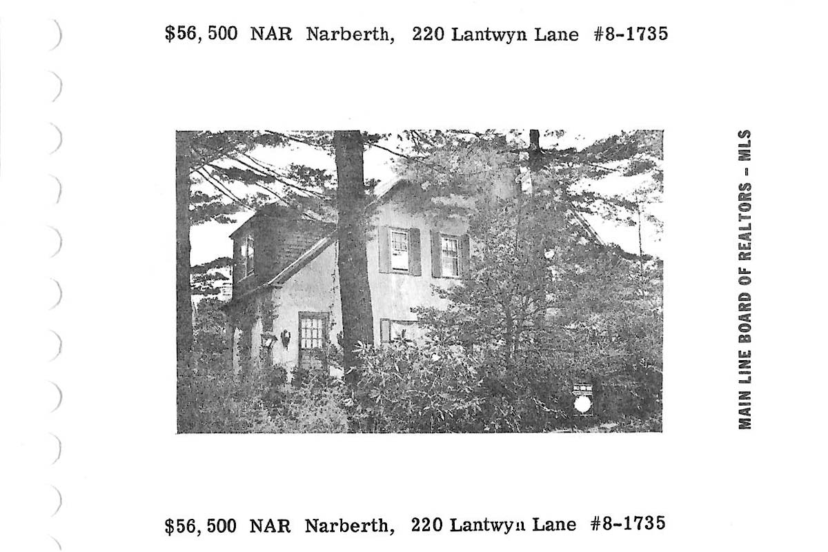 220 Lantwyn Lane real estate listing, 1978