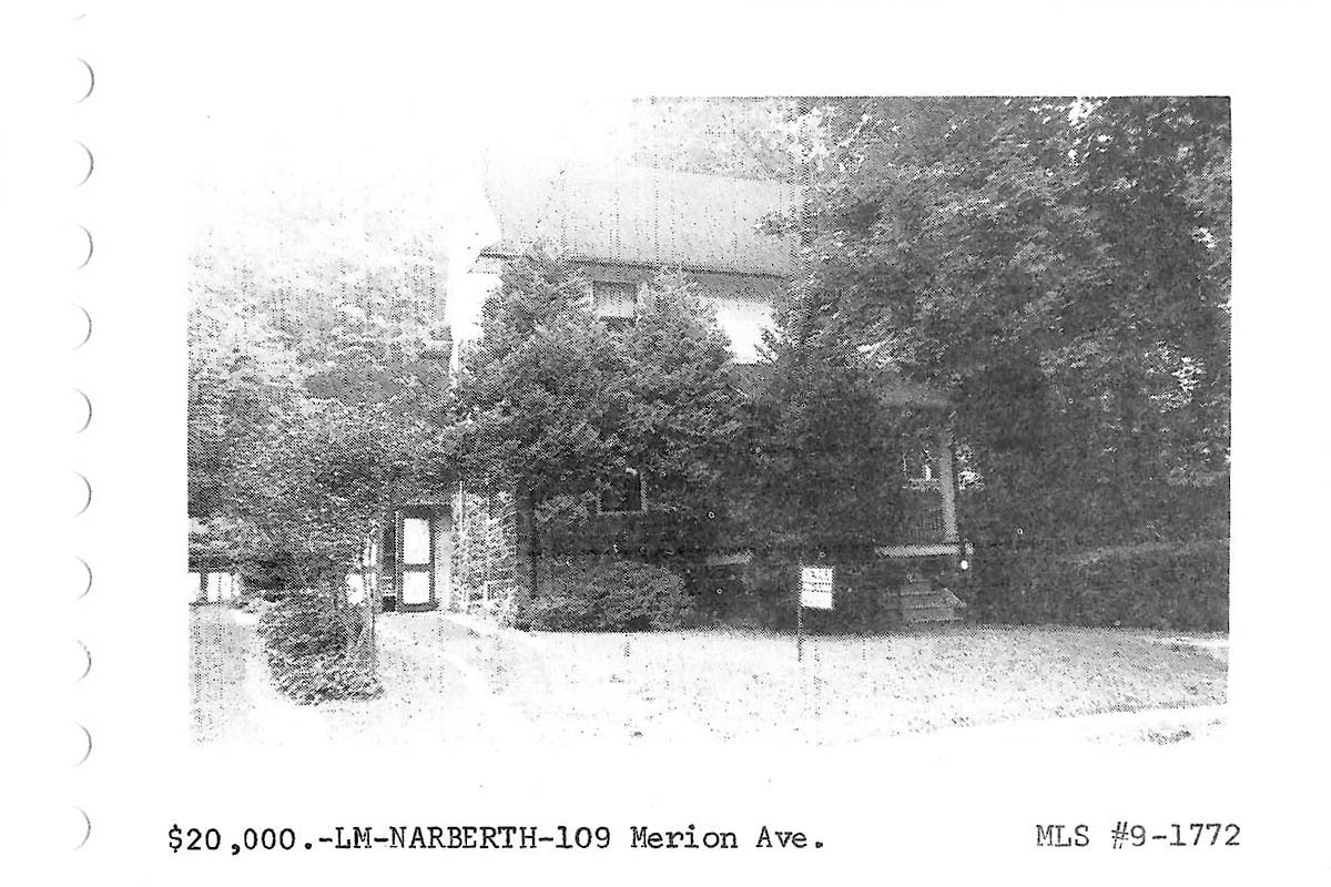 109 Merion Avenue real estate listing, 1969