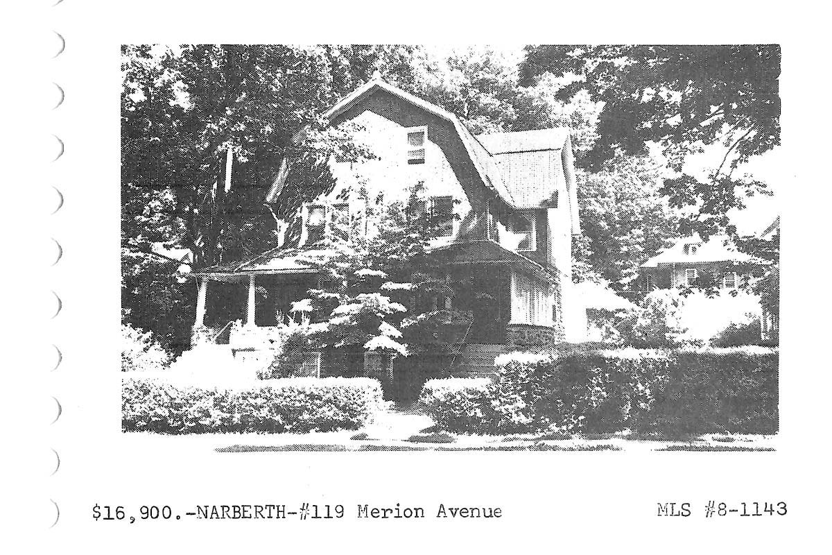 119 Merion Avenue real estate listing, 1968