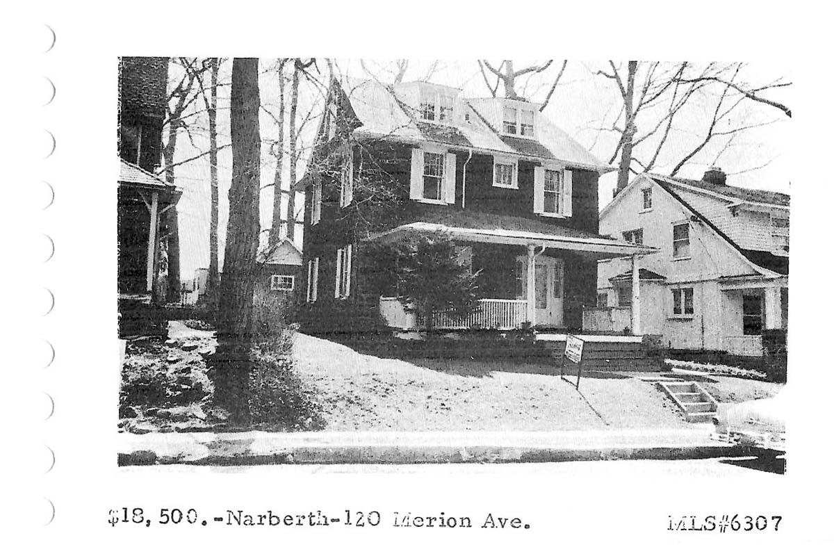 120 Merion Avenue real estate listing, 1960