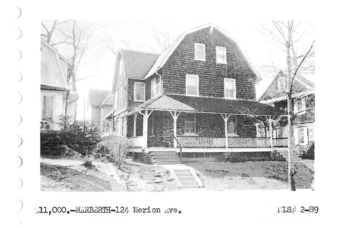 124 Merion Avenue real estate listing, 1962