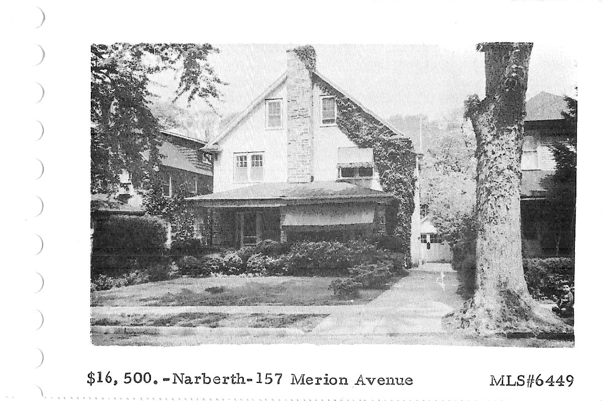 157 Merion Avenue real estate listing, 1960