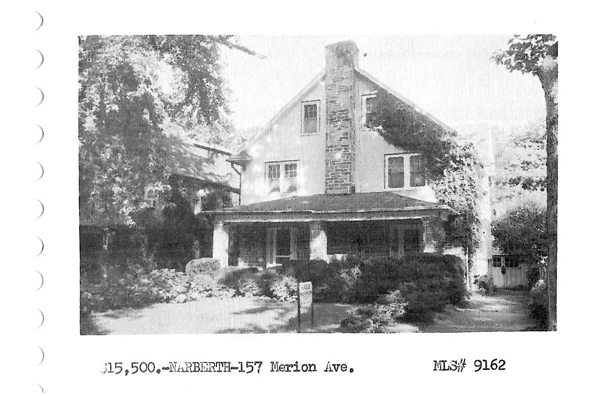 157 Merion Avenue real estate listing, 1962