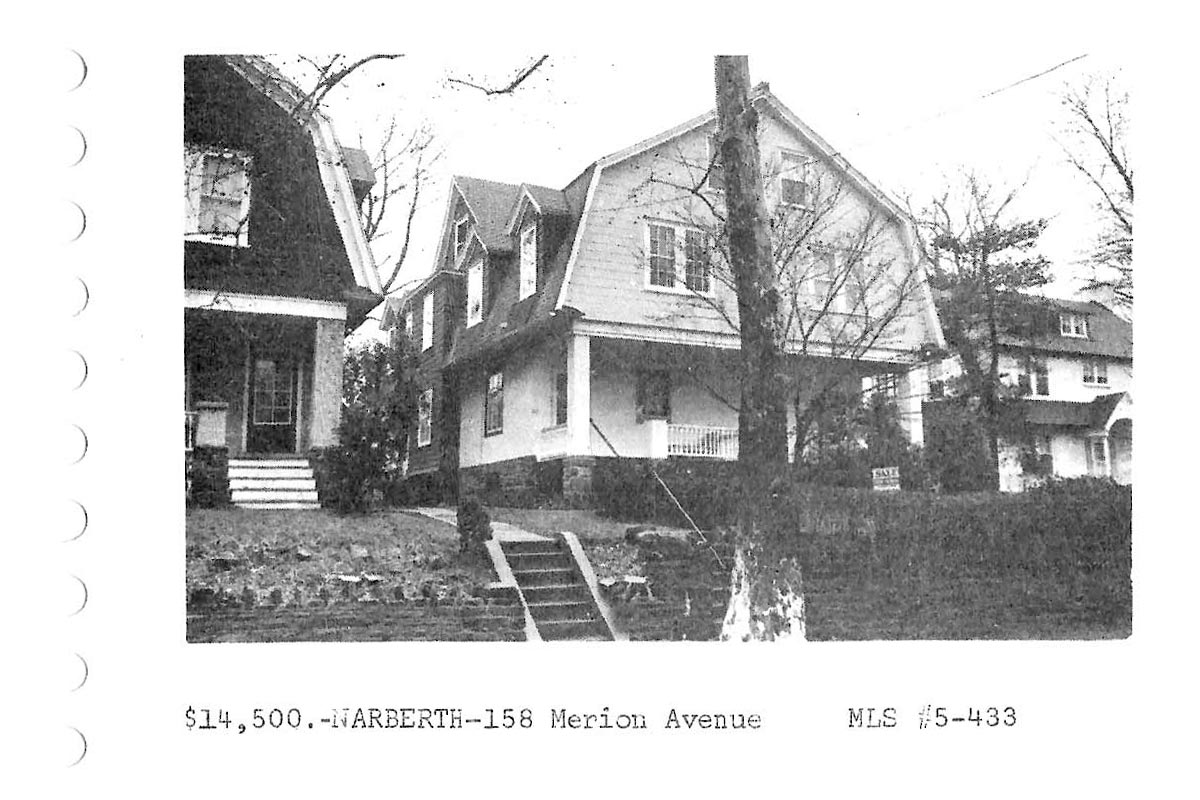 158 Merion Avenue real estate listing, 1965