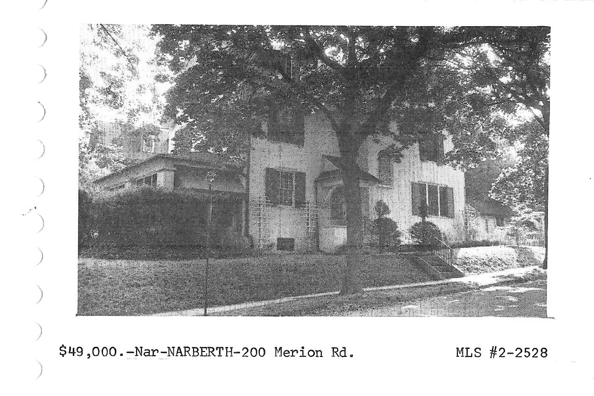 200 Merion Avenue real estate listing, 1972