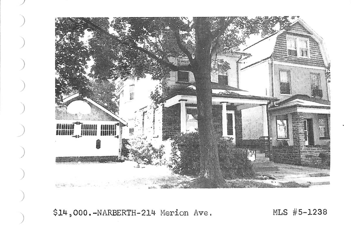 214 Merion Avenue real estate listing, 1965