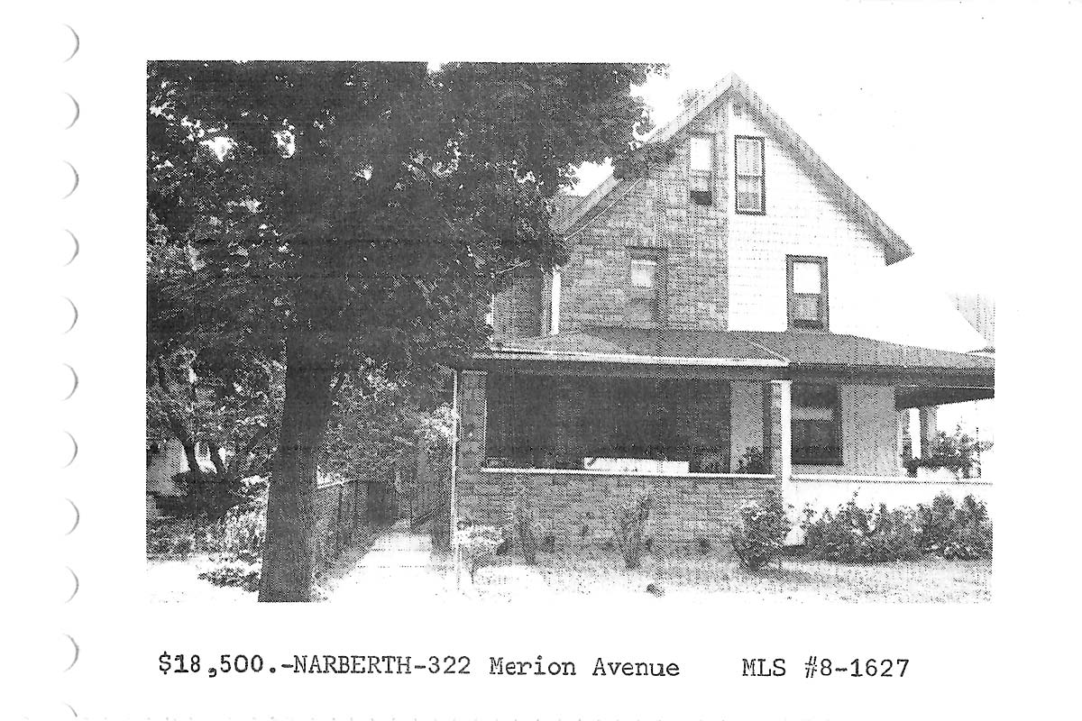 322 Merion Avenue real estate listing, 1968