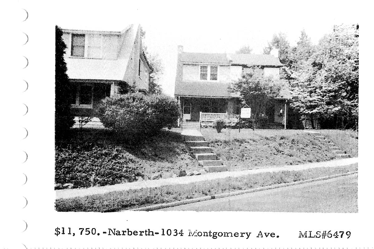 1034 Montgomery Avenue real estate listing, 1960