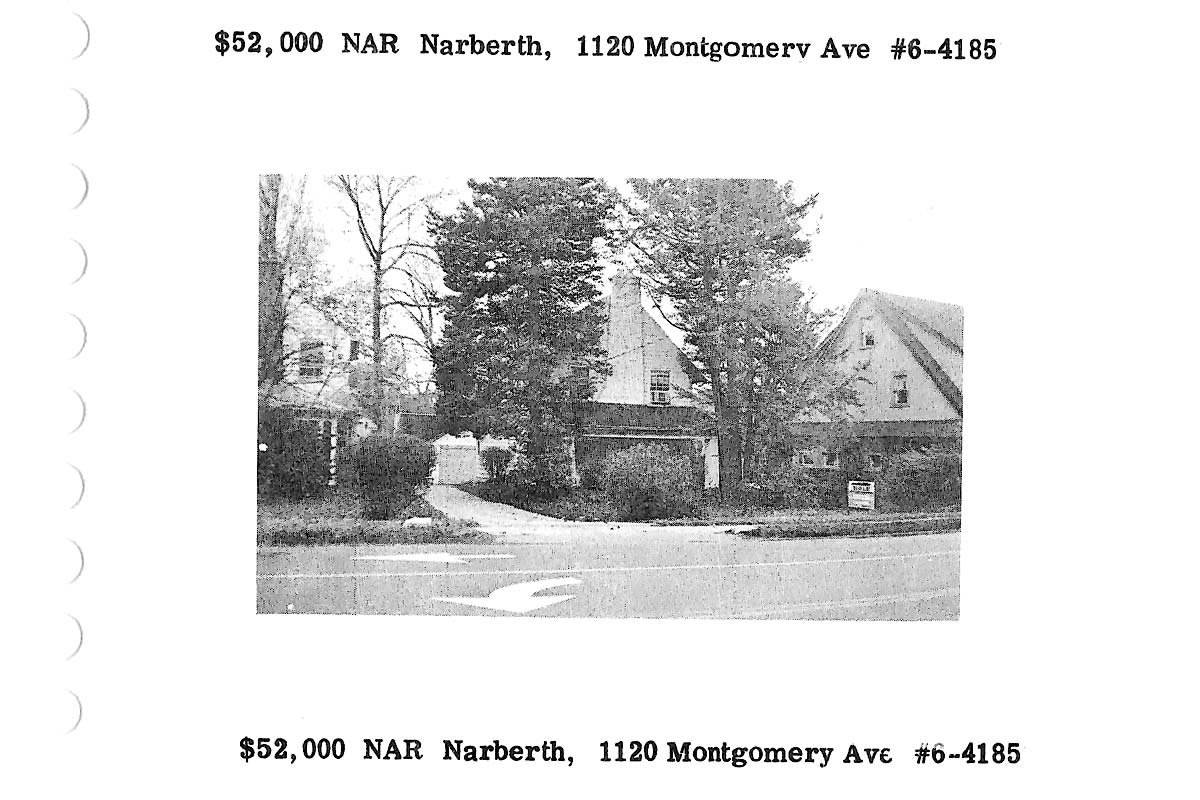 1120 Montgomery Avenue real estate listing, 1976