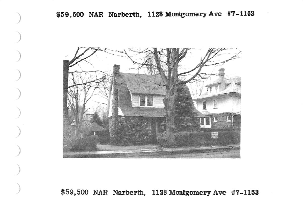 1128 Montgomery Avenue real estate listing, 1977