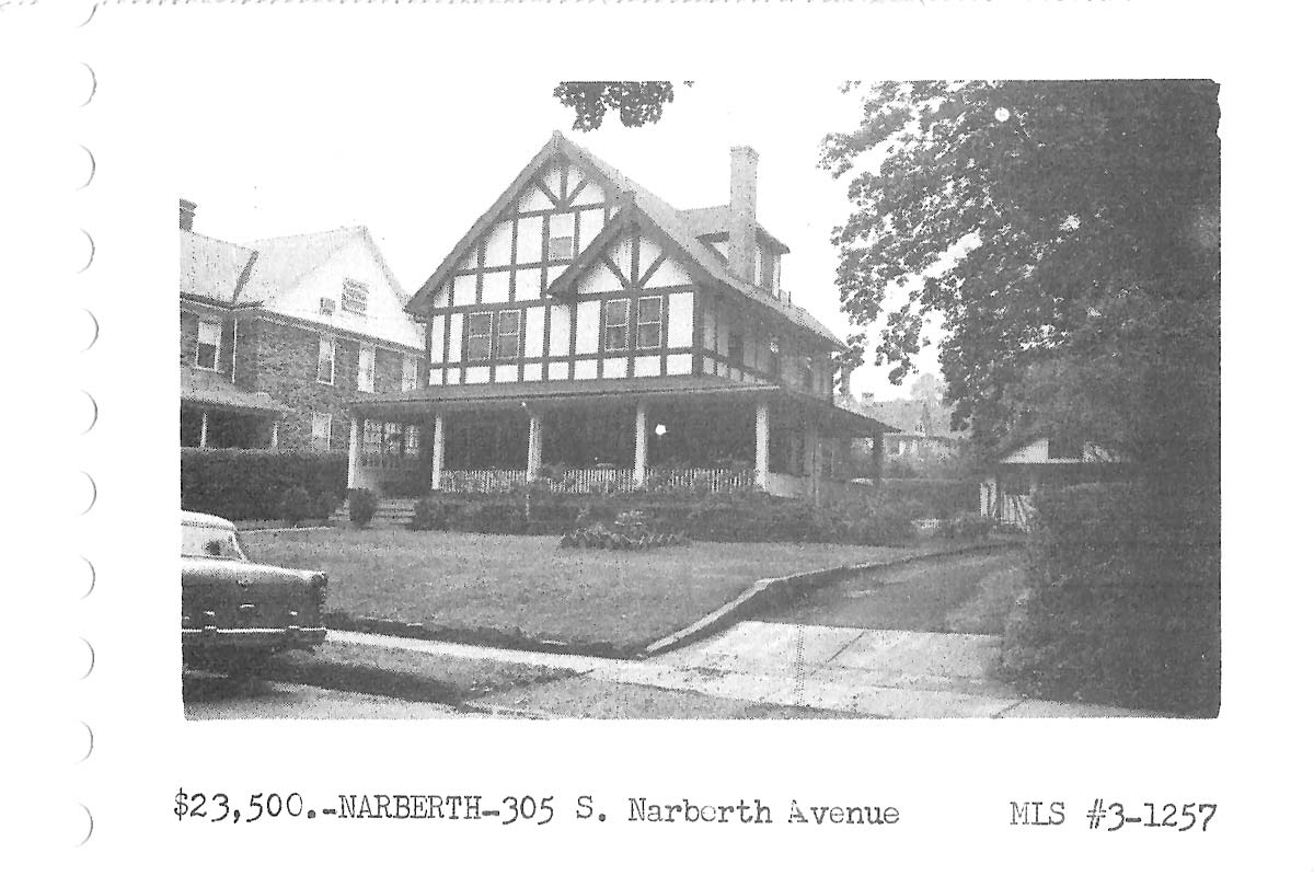 305 S. Narberth Avenue real estate listing, 1963