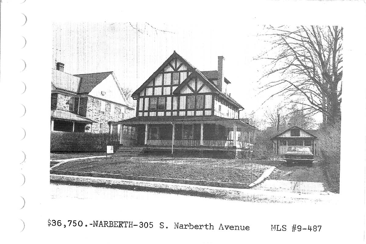 305 S. Narberth Avenue real estate listing, 1969