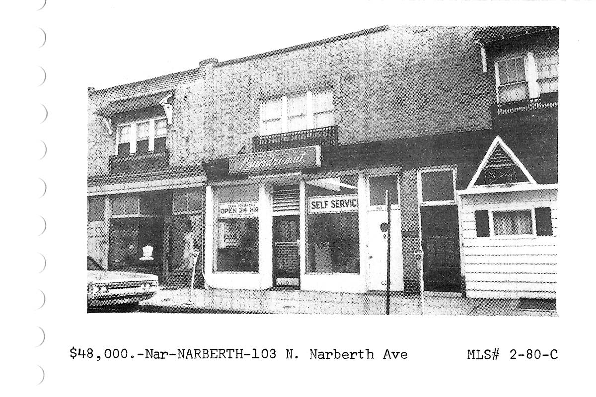 103 N. Narberth Avenue real estate listing, 1966