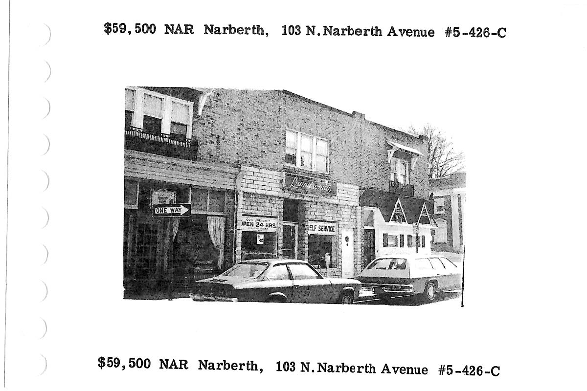103 N. Narberth Avenue real estate listing, 1976