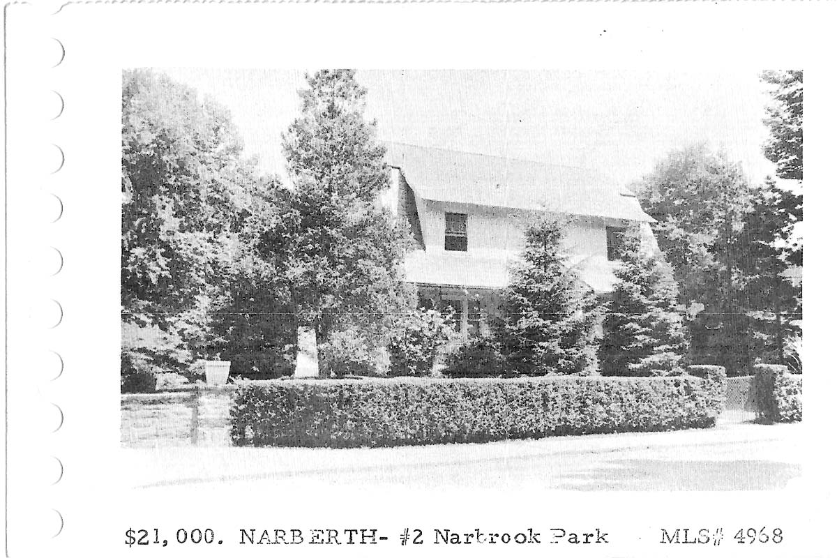 2 Narbrook Park real estate listing, 1960
