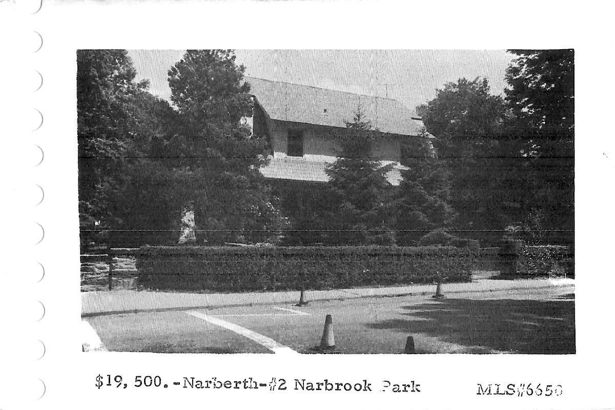 2 Narbrook Park real estate listing, 1960