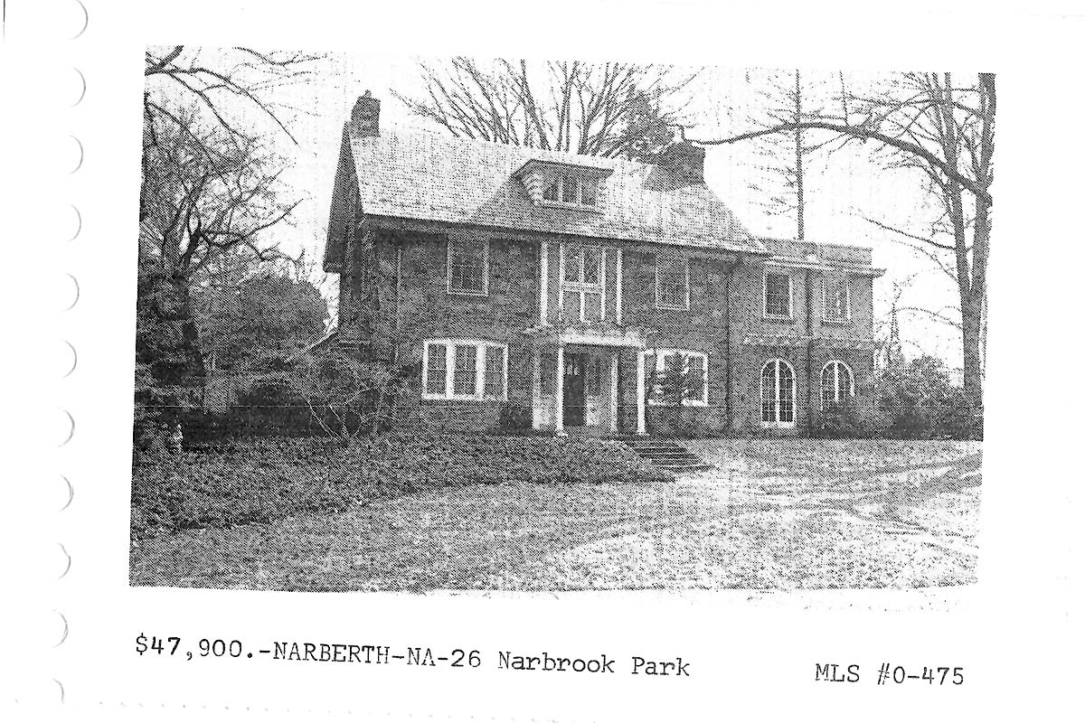26 Narbrook Park real estate listing, 1970