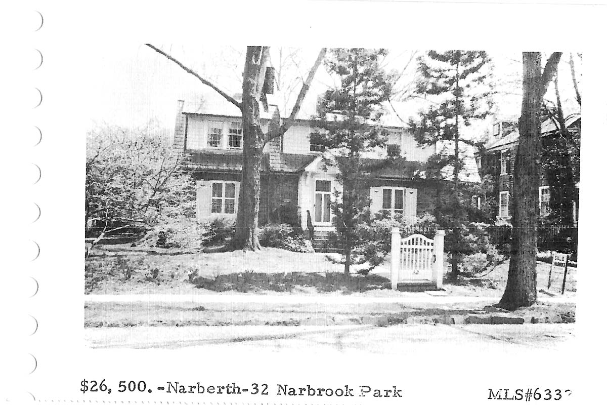 32 Narbrook Park real estate listing, 1960