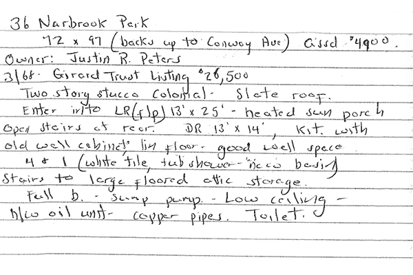 36 Narbrook Park real estate listing, not dated