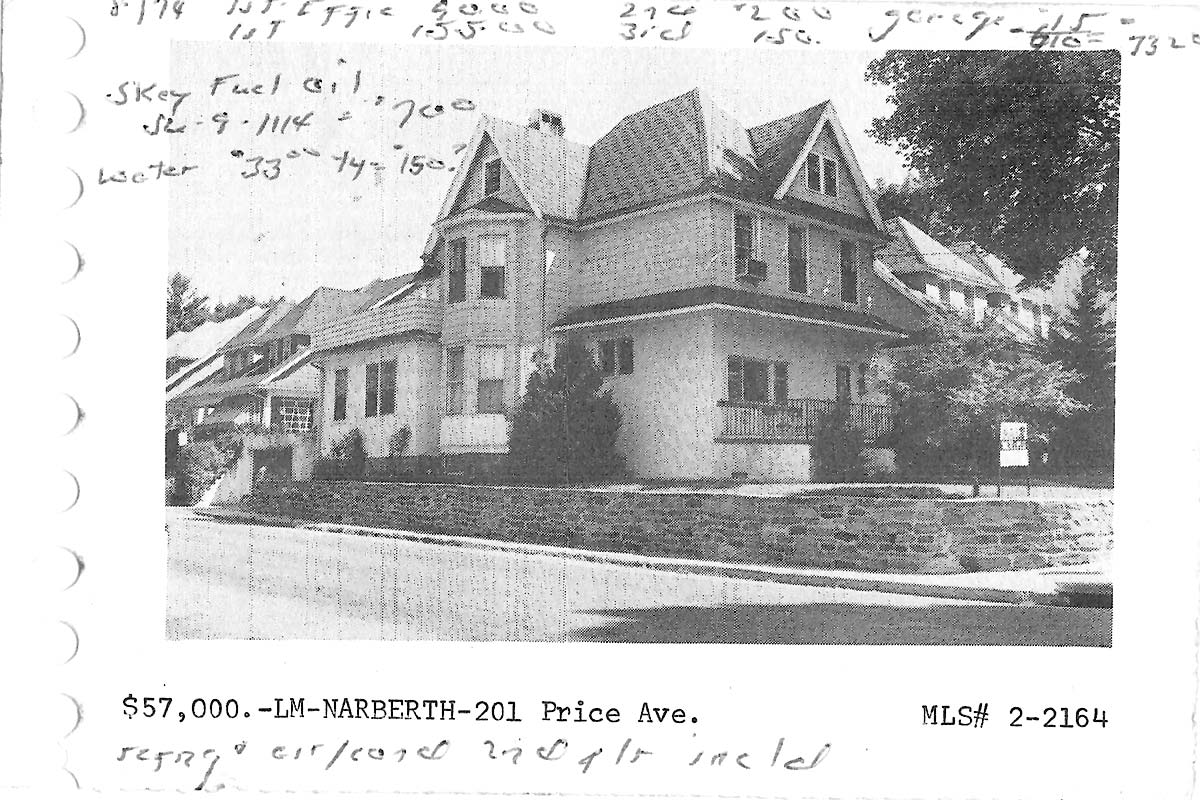201 Price Avenue real estate listing, 1972