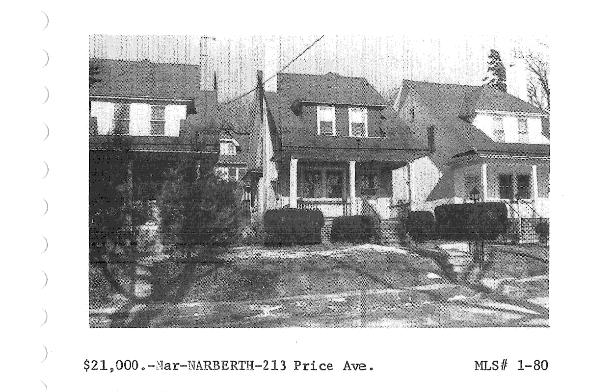 213 Price Avenue real estate listing, 1971